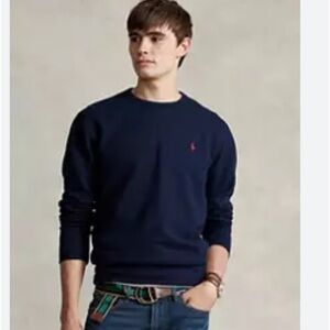 Polo Ralph Lauren mens Navy Classic Crewneck Heavyweight Sweatshirt